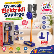 Mavi Dikey Elektrik Süpürge Oyuncak 